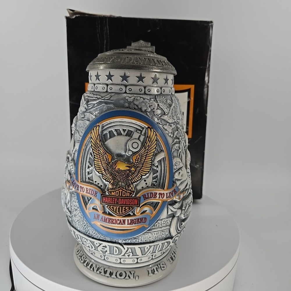 Harley-Davidson "It's The Journey" Collector Beer Stein - Rare "An American Lege